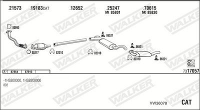 Изпускателна система WALKER VW36078
