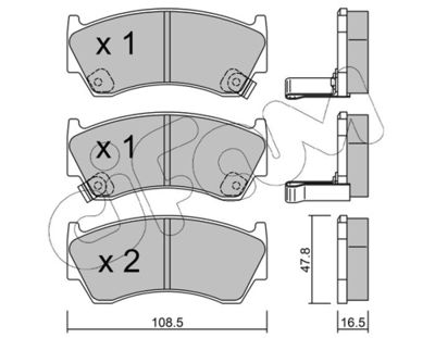 Brake Pad Set, disc brake 822-277-0