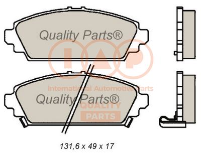 IAP QUALITY PARTS 704-06037 Тормозные колодки и сигнализаторы для HONDA CIVIC VII Hatchback (EU, EP, EV) 1.7 CTDi (EP4)