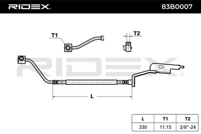 спирачен маркуч RIDEX 83B0007