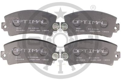 Комплект тормозных колодок, дисковый тормоз OPTIMAL BP-81101 для RENAULT 16