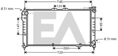 EACLIMA 31R52046 Радиатор охлаждения двигателя  для MAZDA 323 F V (BA) 1.5 16V