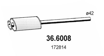 ASSO 36.6008 Глушитель выхлопных газов  для TALBOT  (Талбот Самба)
