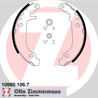 ZIMMERMANN Bremsbackensatz (10990.106.7)