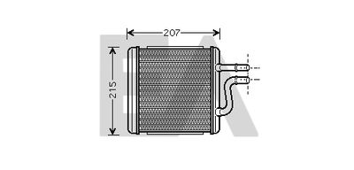 EACLIMA 45C20002 Радиатор печки  для CHEVROLET REZZO (Шевроле Реззо)