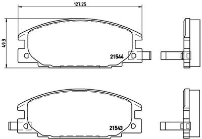 Комплект тормозных колодок, дисковый тормоз BREMBO P 59 015 для ISUZU TROOPER