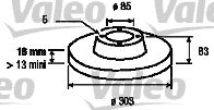 Тормозной диск VALEO 186692 для MERCEDES-BENZ G-CLASS