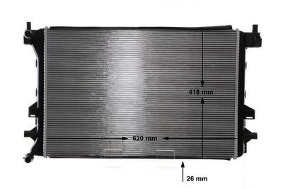 Lage temperatuurkoeler, intercooler - CIR30000S - MAHLE