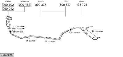 ABGASANLAGE BOSAL SYS00895