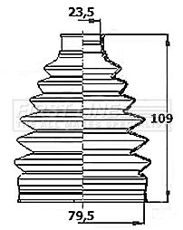 Bellow, drive shaft FIRST LINE FCB6151