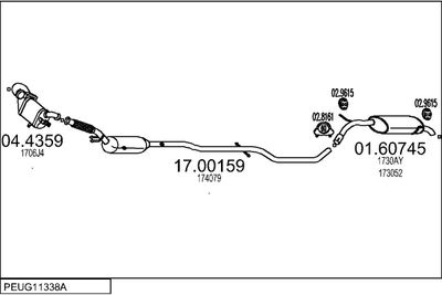 SISTEM DE ESAPAMENT MTS PEUG11338A012783