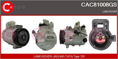 CASCO CAC81008GS Компрессор кондиционера  для LAND ROVER DISCOVERY IV (L319) 2.7 TD 4x4