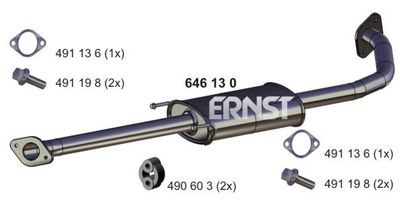 ERNST 646130 Глушитель выхлопных газов  для HYUNDAI i30 (Хендай И30)