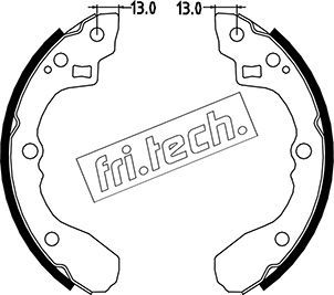 Комплект тормозных колодок fri.tech. 1049.147 для KIA SHUMA