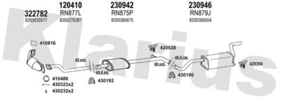 Układ wydechowy KLARIUS 721123E