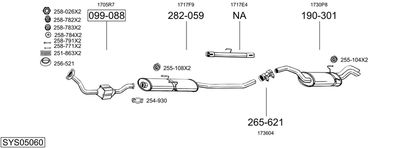 Układ wydechowy BOSAL SYS05060