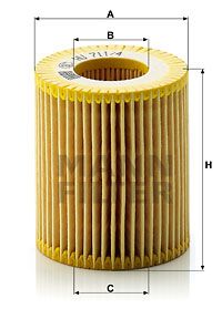 MANN-FILTER HU 711/4 x Масляний фільтр для CADILLAC (Кадиллак)