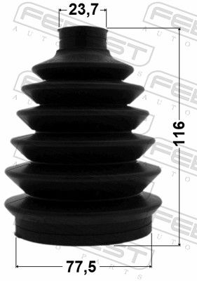 Bellow, drive shaft 0417P-CU2