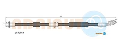 ADRIAUTO 28.1206.1 Тормозной шланг  для NISSAN PRIMERA Hatchback (P11) 2.0 16V