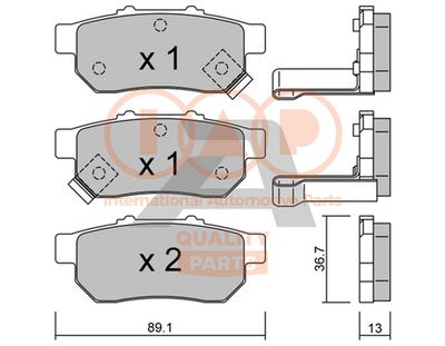 Комплект тормозных колодок, дисковый тормоз IAP QUALITY PARTS 704-06016P для HONDA CRX