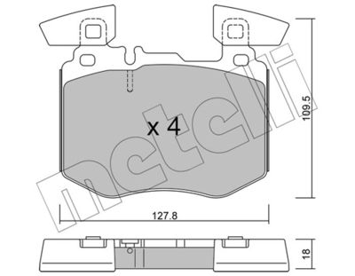Комплект тормозных колодок, дисковый тормоз 22-1310-0