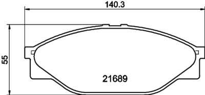 Комплект тормозных колодок, дисковый тормоз HELLA 8DB 355 027-191 для TOYOTA HIACE
