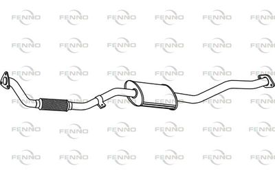 FENNO P4055 Глушитель выхлопных газов  для NISSAN NP300 (Ниссан Нп300)