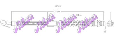 спирачен маркуч KAWE H4905