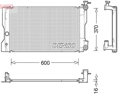 Радиатор, охлаждение двигателя DENSO DRM50091 для TOYOTA MATRIX