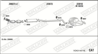 Изпускателна система WALKER VOK014811B