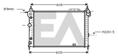 EACLIMA 31R54148 Радиатор охлаждения двигателя для OPEL ASTRA F Фургон/универсал (T92)