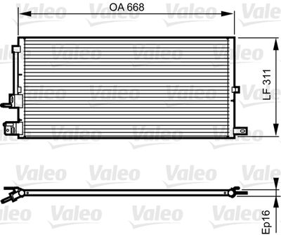 VALEO 814199 Радиатор кондиционера  для JAGUAR (Ягуар)