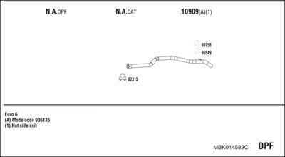 Układ wydechowy WALKER MBK014589C