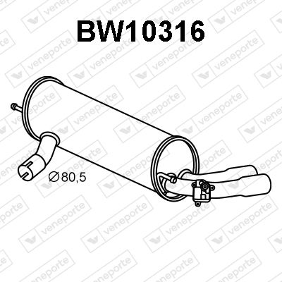 Глушитель выхлопных газов конечный VENEPORTE BW10316 для BMW 2
