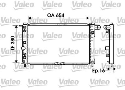 VALEO 734765 Радіатор охолодження двигуна для CHEVROLET (Шевроле)