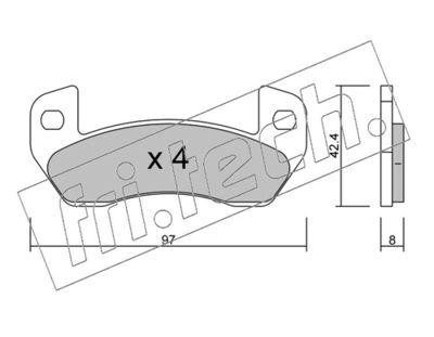 Zestaw klocków hamulcowych, hamulce tarczowe FRI.TECH. 929.0