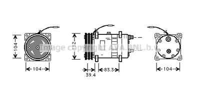 AVA QUALITY COOLING Compressor, airconditioning (UVAK047)