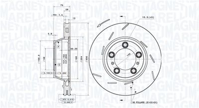 BREMSSCHEIBE MAGNETI MARELLI 360406218101