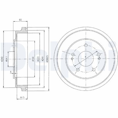 BREMSTROMMEL DELPHI BF419
