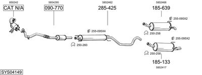Układ wydechowy BOSAL SYS04149