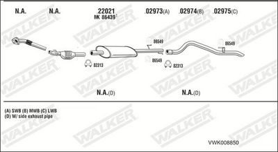 ABGASANLAGE WALKER VWK008850