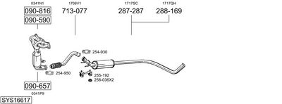SISTEM DE ESAPAMENT BOSAL SYS16617