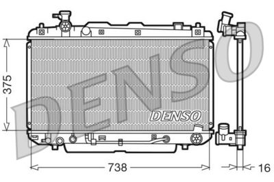 DENSO DRM50022 Радиатор охлаждения двигателя  для TOYOTA RAV 4 (Тойота Рав 4)