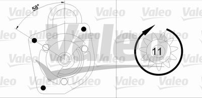 Стартер VALEO 433301 для FIAT 131