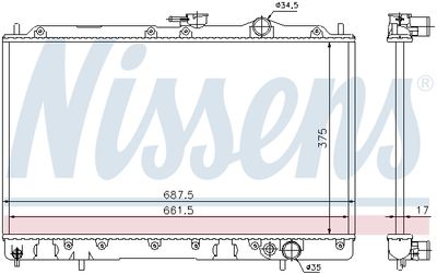 RADIATOR RACIRE MOTOR NISSENS 62830 4