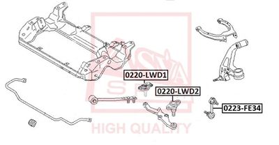 Шарнир независимой подвески / поворотного рычага ASVA 0220-LWD1 для NISSAN SKYLINE