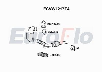 Katalizator EUROFLO 2K0254500EX