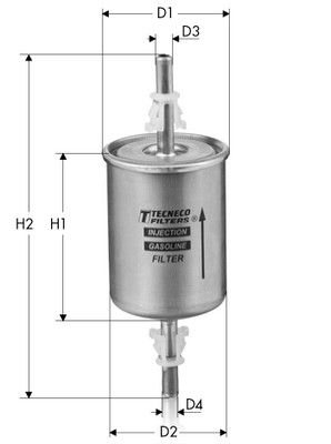 Топливный фильтр TECNECO FILTERS IN67 для LADA PRIORA