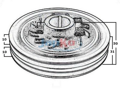 Fulie curea, arbore cotit JAPKO 122500