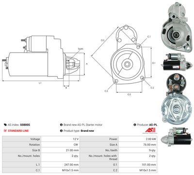 STARTER AS-PL S0800S 4